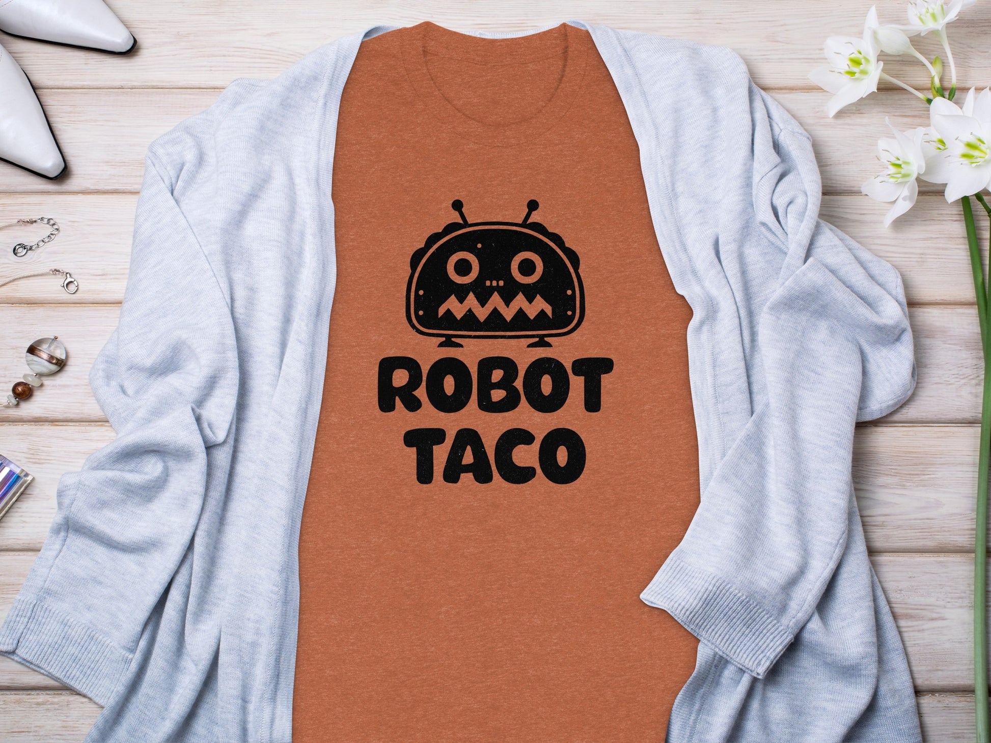 Quirky Robot Taco Design Makes Great Casual Tee