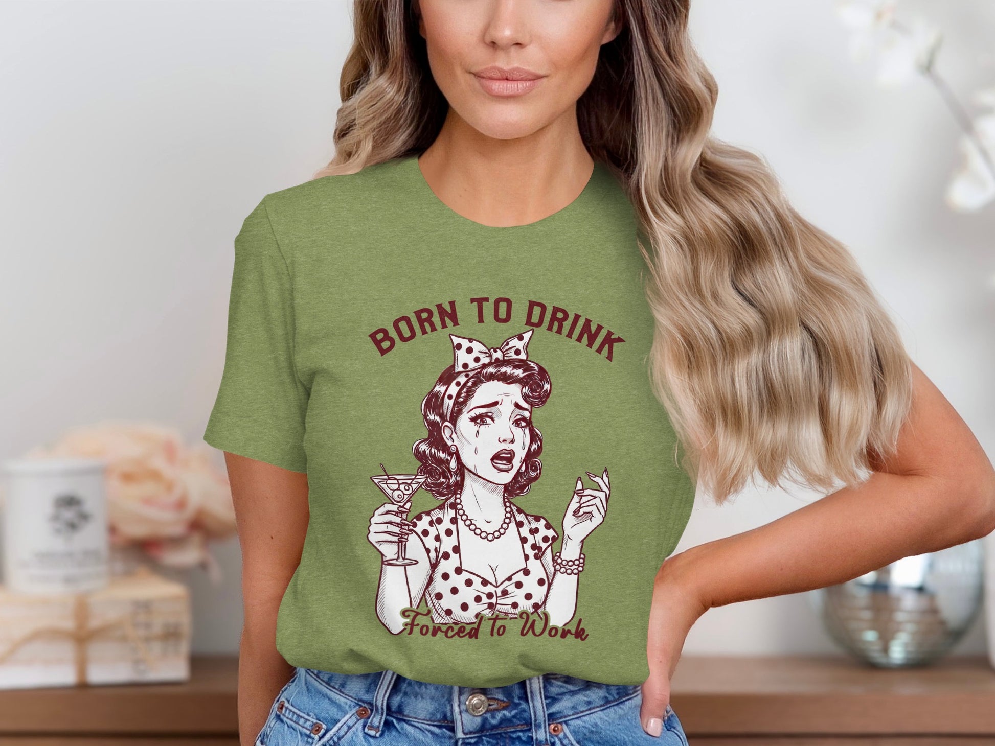 Born to Drink Forced to Work Graphic Tee