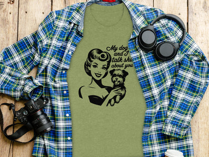 My Dog and I Talk Shirt with Retro Graphic Tee