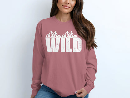 Wild Mountains Graphic Long Sleeve Shirt