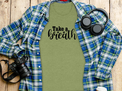 Take a Breath Graphic Two Stars Design Inspiration T-Shirt T-Shirt - Outdoor & Adventure Collection - Mile Marker 16 Gear by Cloud 16 Clothing Co.