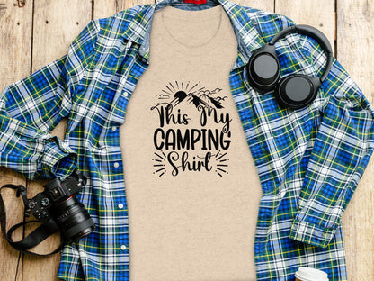 This My Camping Shirt Design Featuring Mountain Graphics T-Shirt T-Shirt - Outdoor & Adventure Collection - Mile Marker 16 Gear by Cloud 16 Clothing Co.