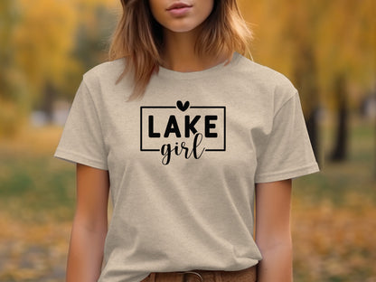 Lake Girl Simple Vector Design Heart Above Graphic T-Shirt T-Shirt - Outdoor & Adventure Collection - Mile Marker 16 Gear by Cloud 16 Clothing Co.