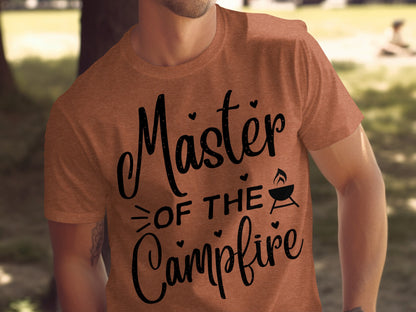 Master of The Campfire Design With Hearts T-Shirt T-Shirt - Outdoor & Adventure Collection - Mile Marker 16 Gear by Cloud 16 Clothing Co.