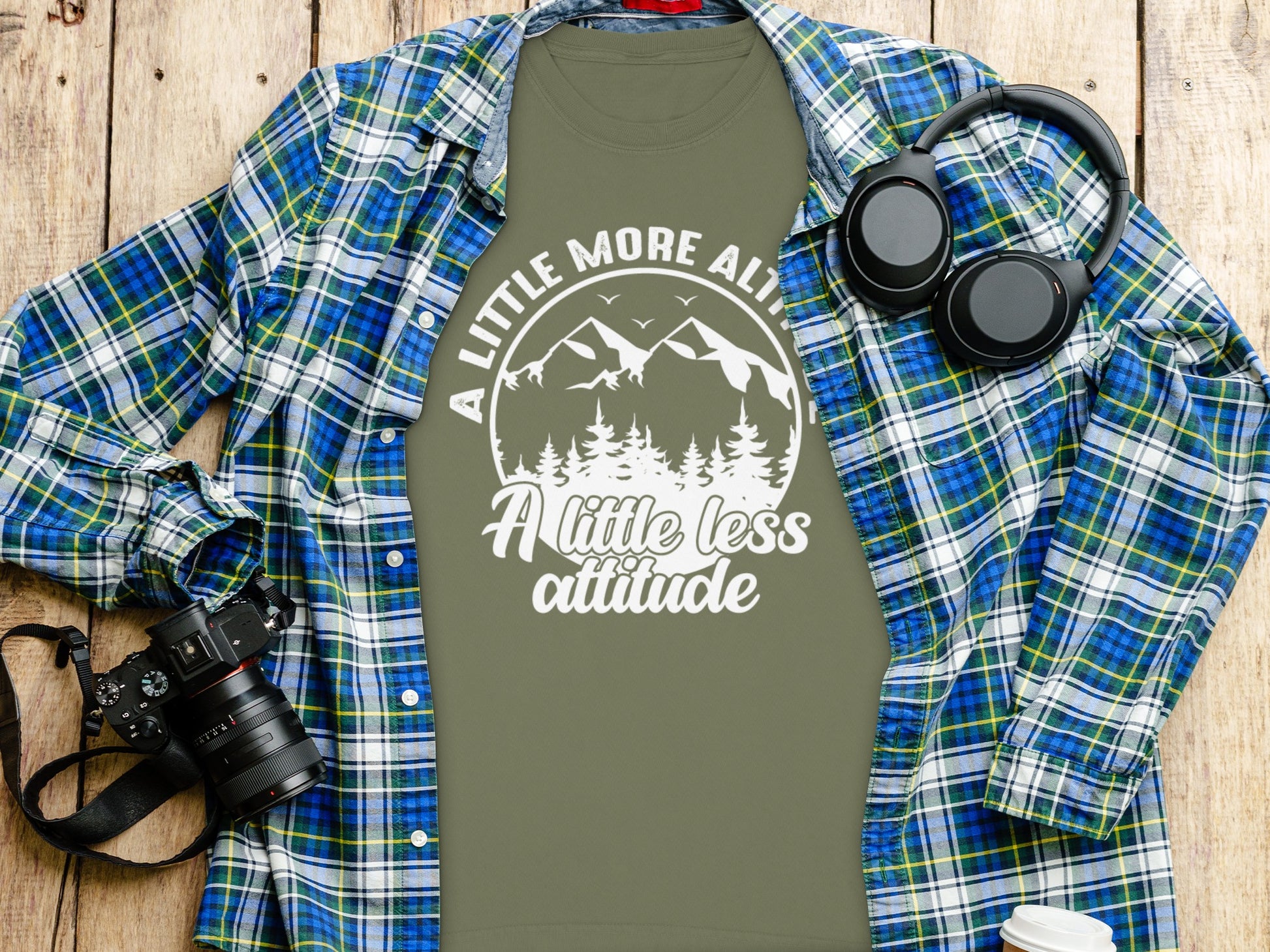 A Little More Altitude A Little Less Attitude Long Sleeve T-Shirt Long Sleeve Tee - Outdoor & Adventure Collection - Mile Marker 16 Gear by Cloud 16 Clothing Co.