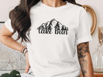 Lake Bun Mountains Nature Lover Graphic Design T-Shirt T-Shirt - Outdoor & Adventure Collection - Mile Marker 16 Gear by Cloud 16 Clothing Co.