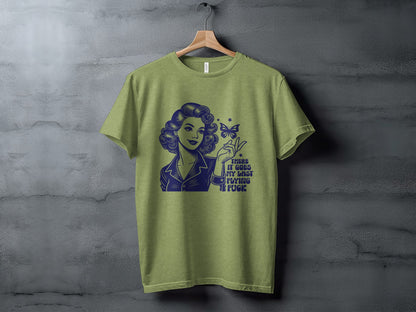 Retro Illustration with Funny Saying T-Shirt
