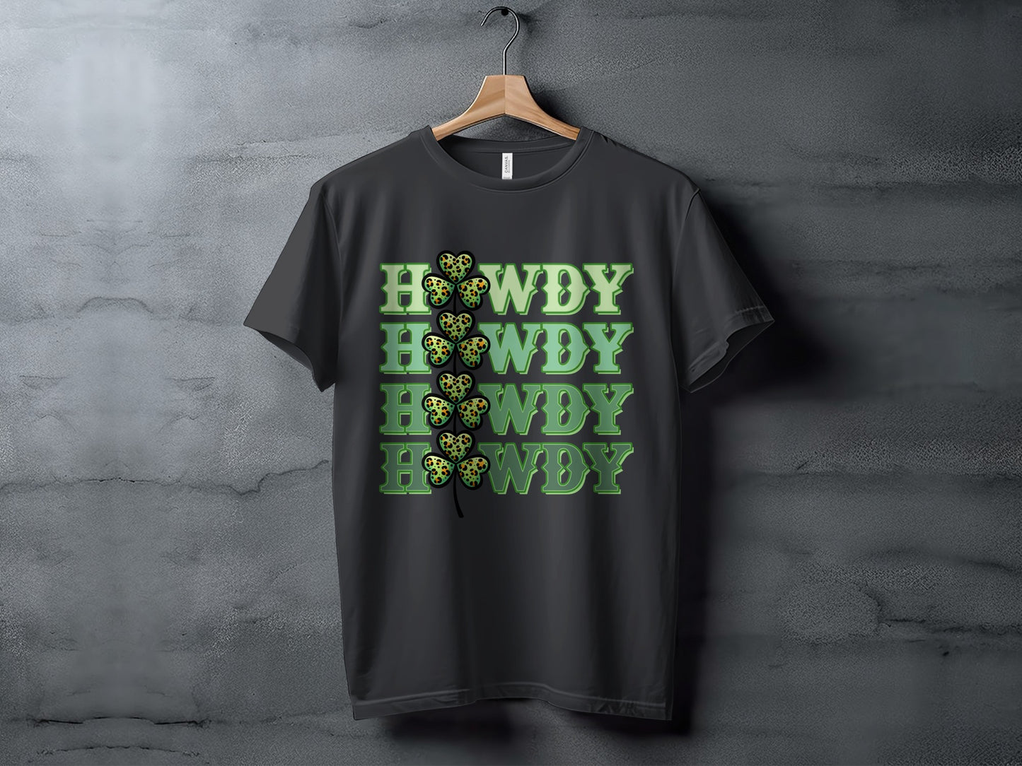 Howdy Howdy Howdy Stacked Clover Graphic Shirt