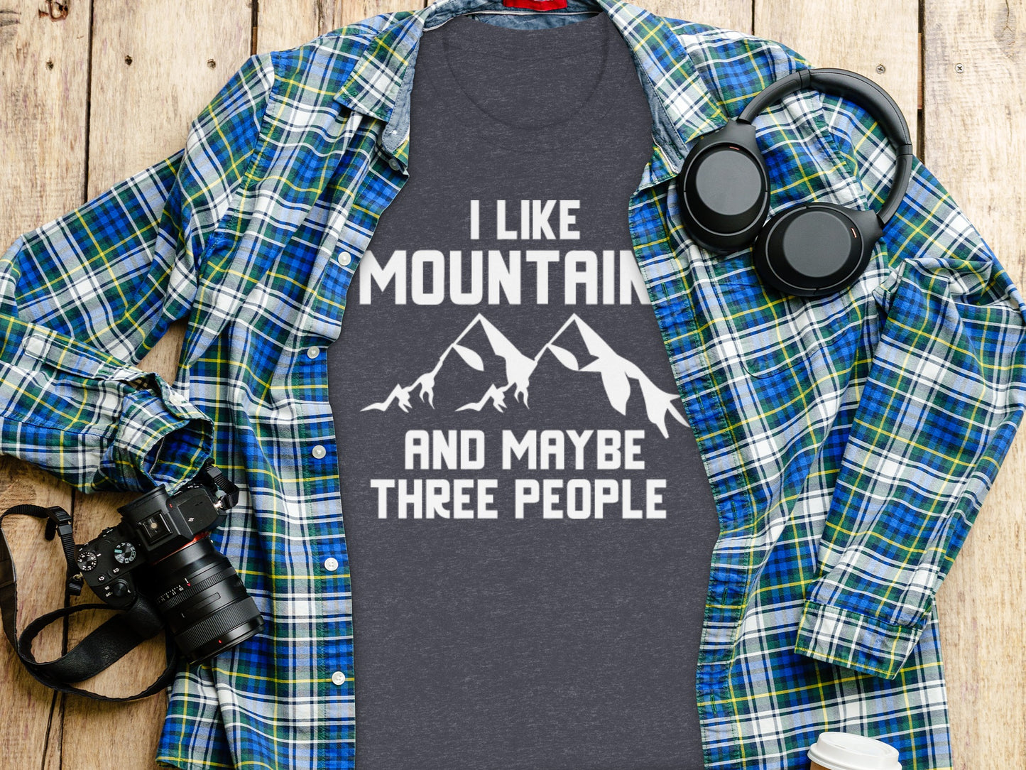 I Like Mountains And Maybe Three People Funny T-Shirt T-Shirt - Outdoor & Adventure Collection - Mile Marker 16 Gear by Cloud 16 Clothing Co.