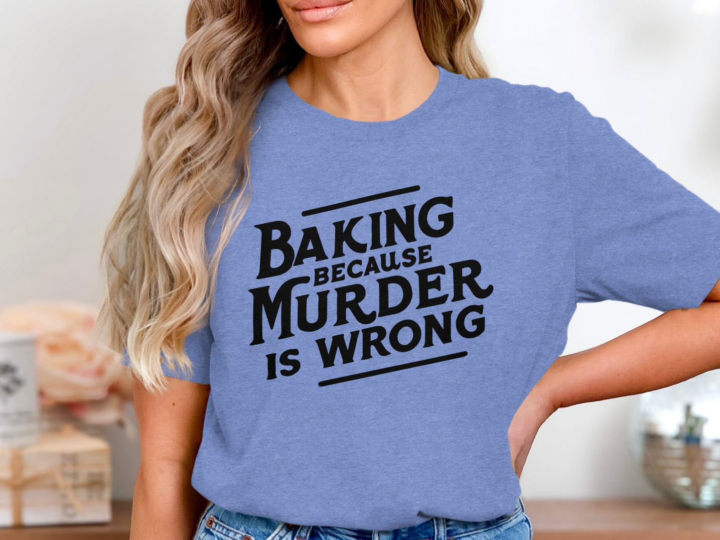 Baking Because Murder Is Wrong Graphic Shirt