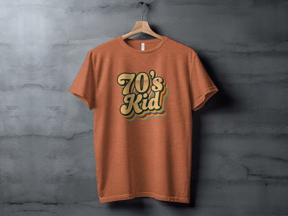 Vintage Retro 70's Kid Graphic Tee Shirt for Adults