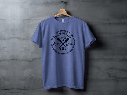 Life Is Better At The Lake Paddle Sun Trees T-Shirt T-Shirt - Outdoor & Adventure Collection - Mile Marker 16 Gear by Cloud 16 Clothing Co.