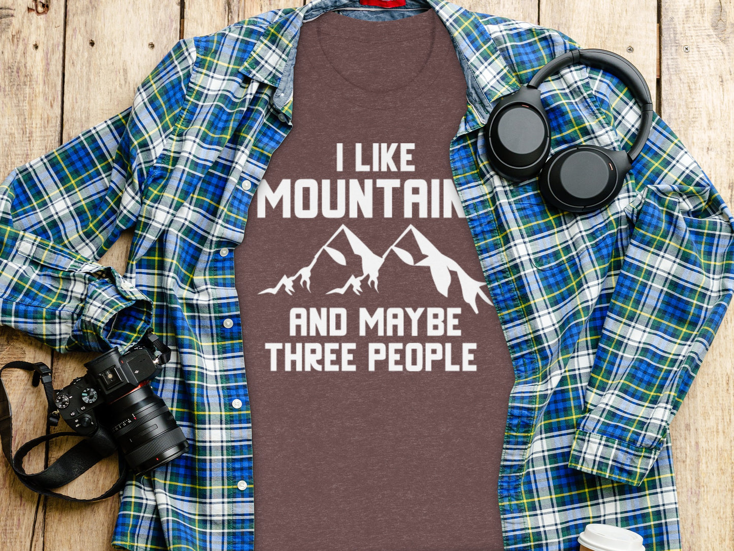 I Like Mountains And Maybe Three People Funny T-Shirt T-Shirt - Outdoor & Adventure Collection - Mile Marker 16 Gear by Cloud 16 Clothing Co.