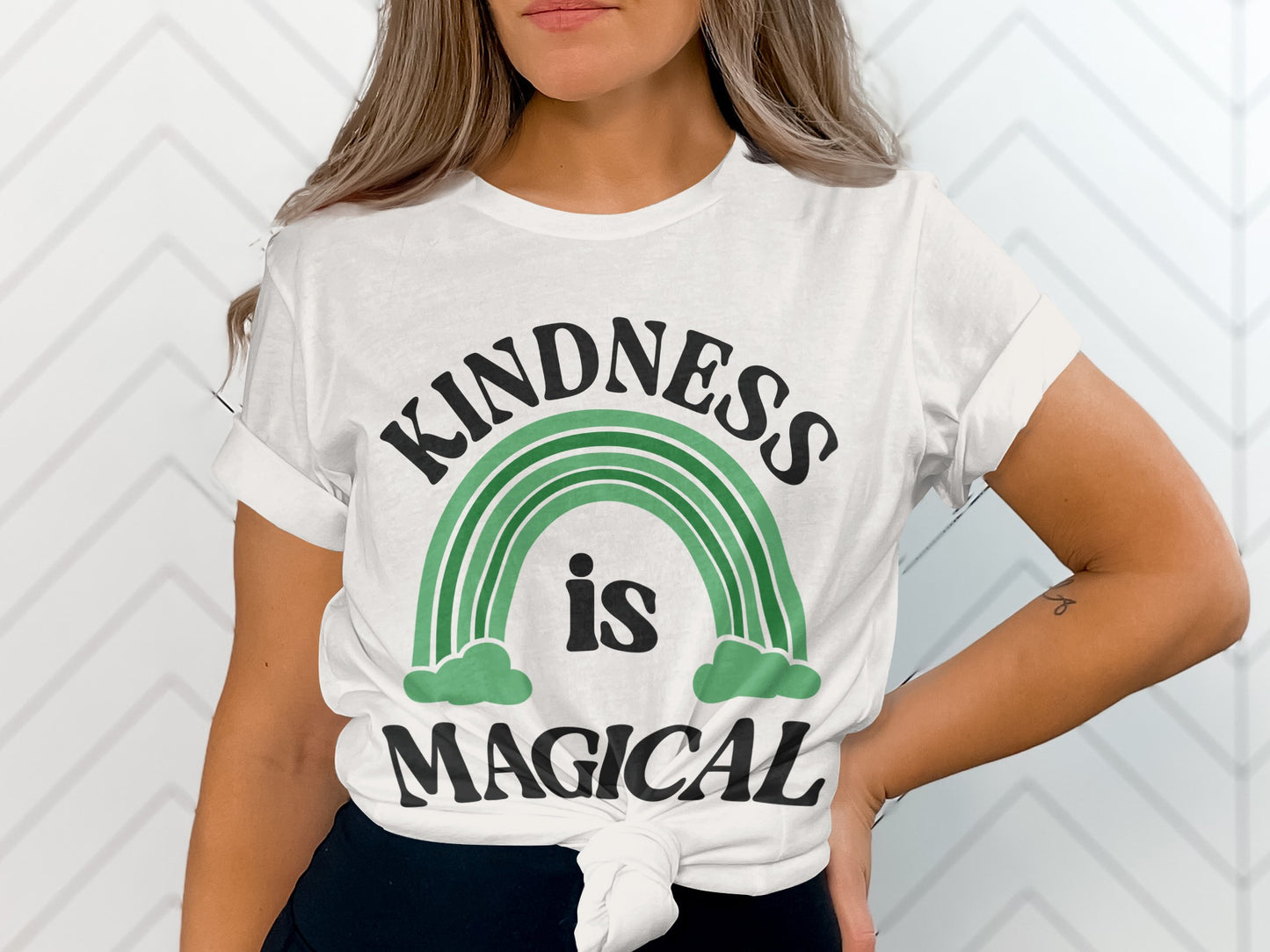 Kindness Is Magical Rainbow Graphic T-Shirt
