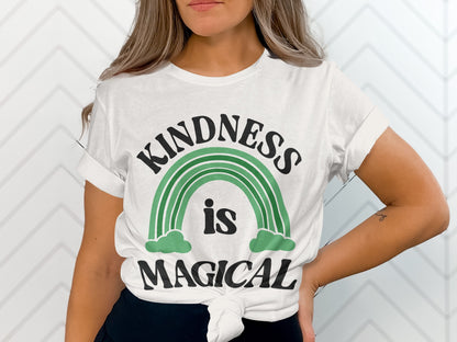 Kindness Is Magical Rainbow Graphic T-Shirt