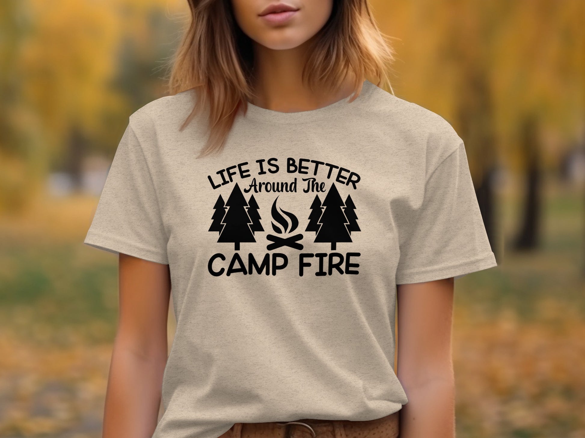 Life Is Better Around the Camp Fire Graphic Design T-Shirt T-Shirt - Outdoor & Adventure Collection - Mile Marker 16 Gear by Cloud 16 Clothing Co.
