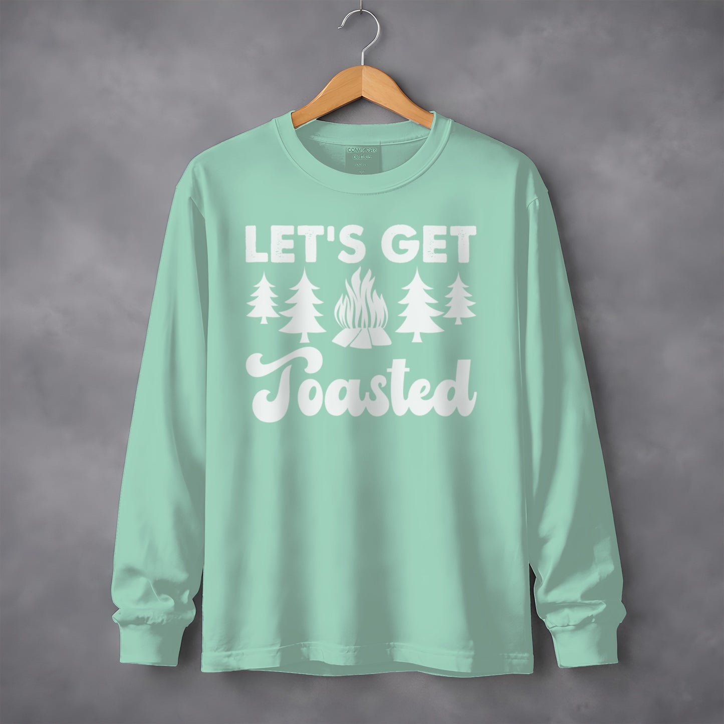 Let's Get Toasted Campfire Trees Long-Sleeve Shirt