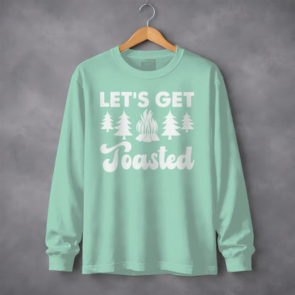 Let's Get Toasted Campfire Trees Long-Sleeve Shirt
