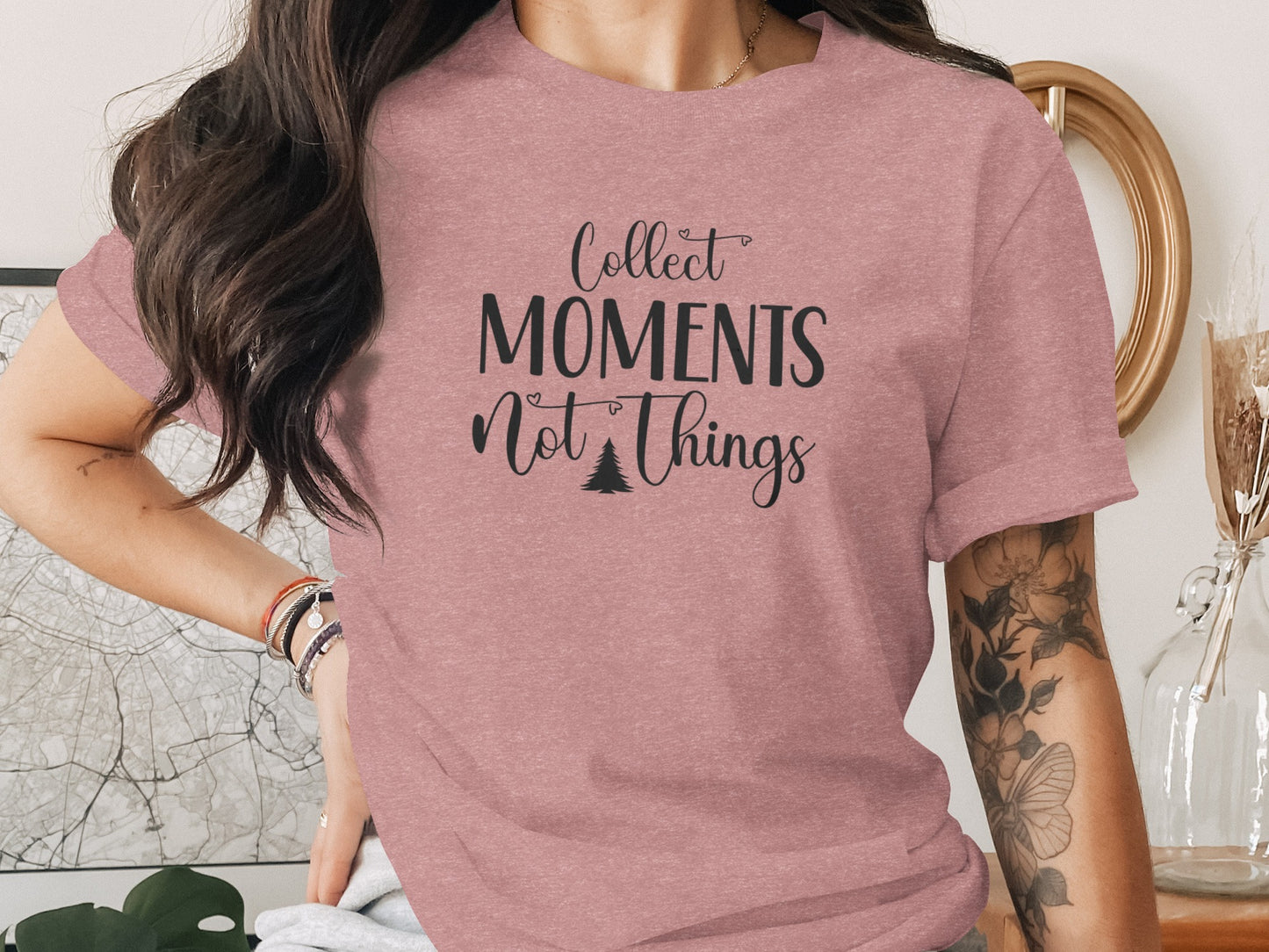 Collect Moments Not Things With Christmas Tree T-Shirt T-Shirt - Outdoor & Adventure Collection - Mile Marker 16 Gear by Cloud 16 Clothing Co.