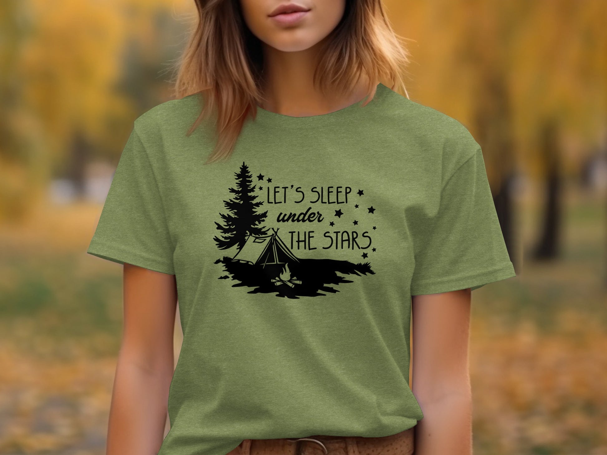 Let's Sleep Under The Stars Adventure Camping T-Shirt T-Shirt - Outdoor & Adventure Collection - Mile Marker 16 Gear by Cloud 16 Clothing Co.