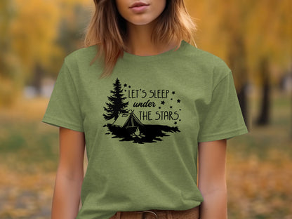 Let's Sleep Under The Stars Adventure Camping T-Shirt T-Shirt - Outdoor & Adventure Collection - Mile Marker 16 Gear by Cloud 16 Clothing Co.