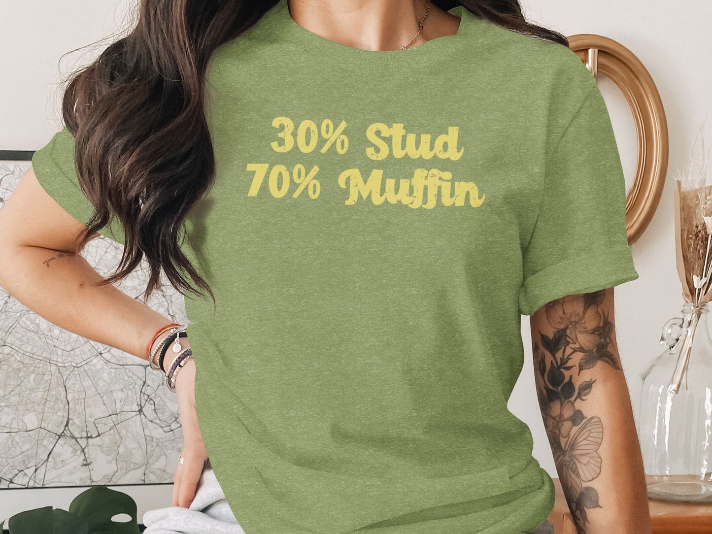 30% Stud 70% Muffin Funny Graphic Tee Shirt