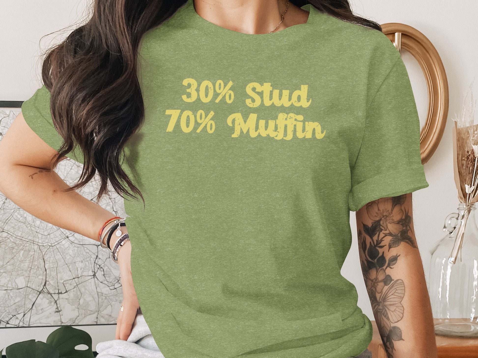 30% Stud 70% Muffin Funny Graphic Tee Shirt