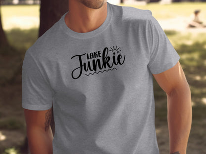 Lake Junkie Graphic for Lovers of Water Activities T-Shirt T-Shirt - Outdoor & Adventure Collection - Mile Marker 16 Gear by Cloud 16 Clothing Co.