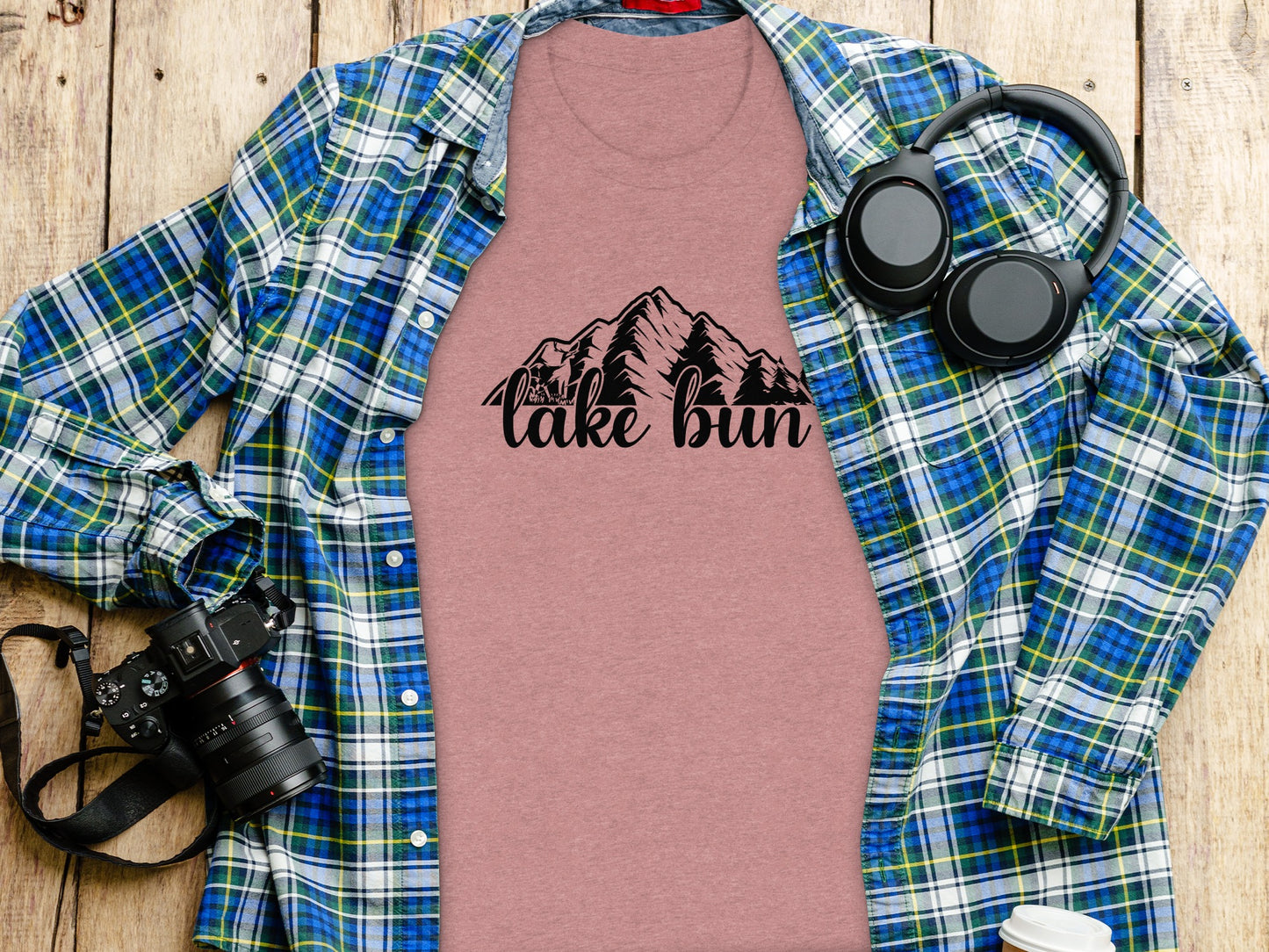 Lake Bun Mountains Nature Lover Graphic Design T-Shirt T-Shirt - Outdoor & Adventure Collection - Mile Marker 16 Gear by Cloud 16 Clothing Co.