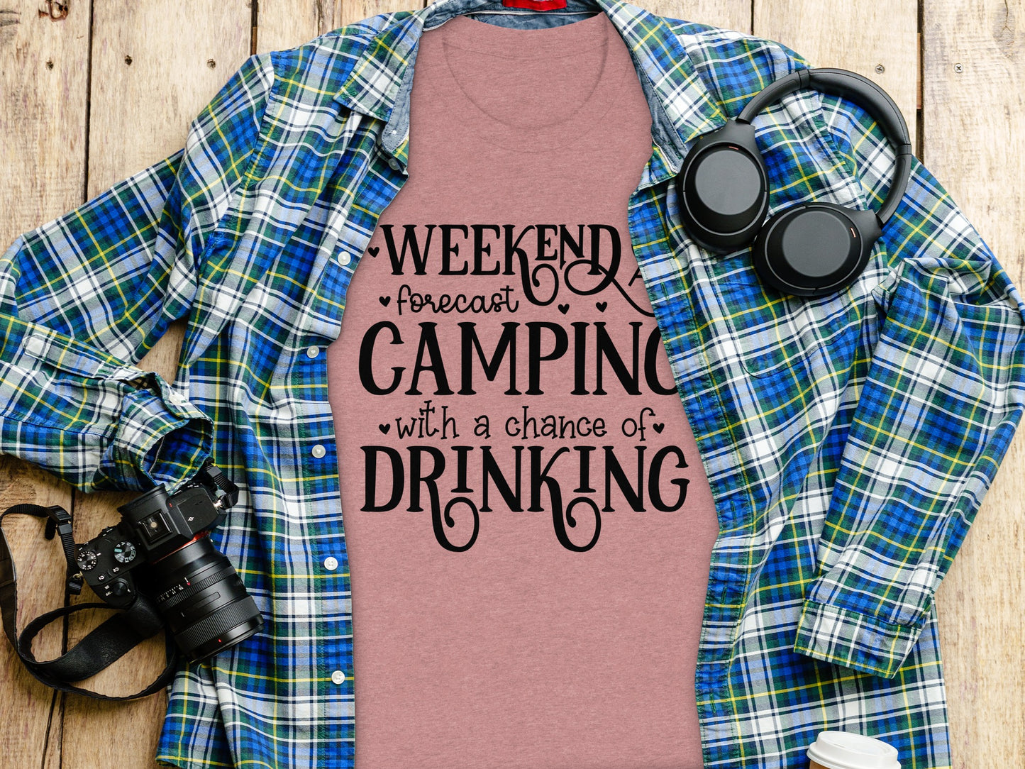 Weekend Forecast Camping With A Chance Of Drinking T-Shirt T-Shirt - Outdoor & Adventure Collection - Mile Marker 16 Gear by Cloud 16 Clothing Co.