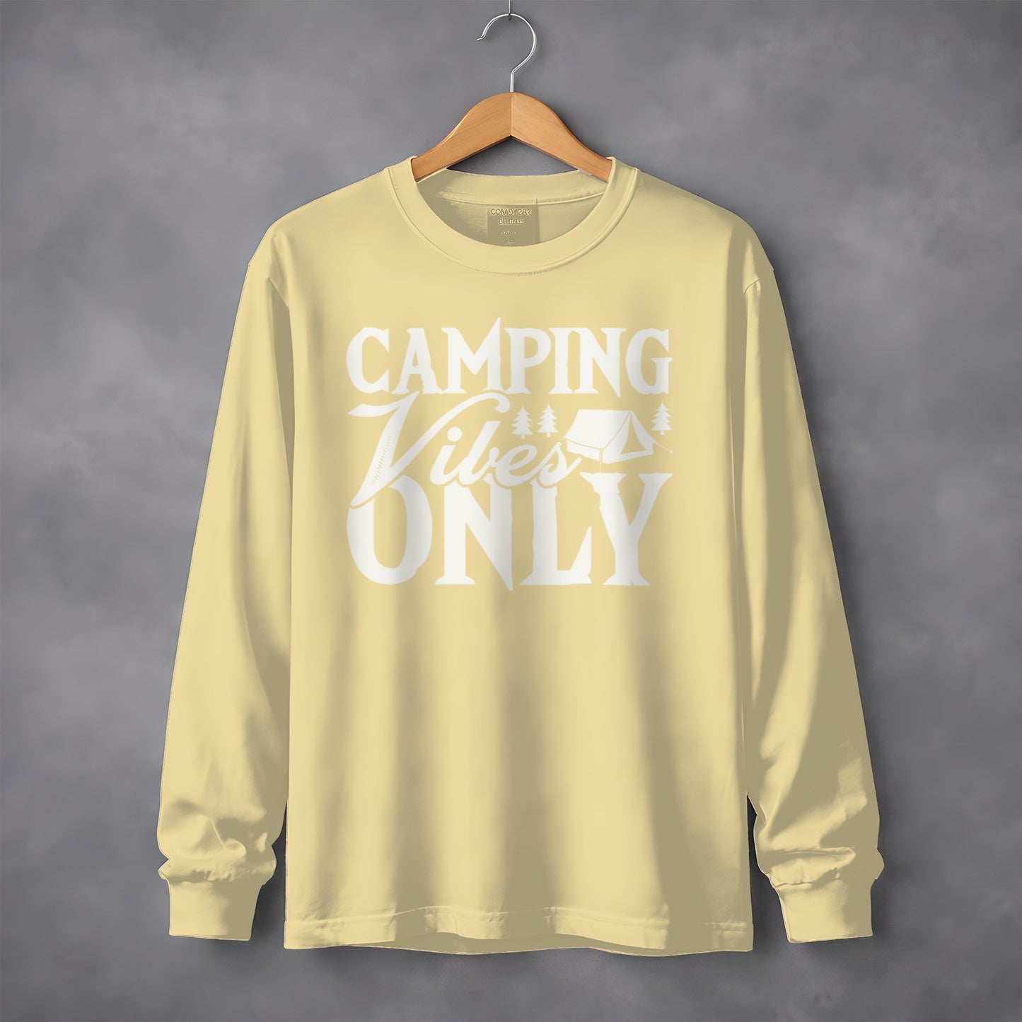 Camping Vibes Only Long Sleeve Shirt for Outdoors Enthusiasts