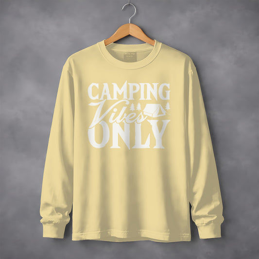 Camping Vibes Only Long Sleeve Shirt for Outdoors Enthusiasts