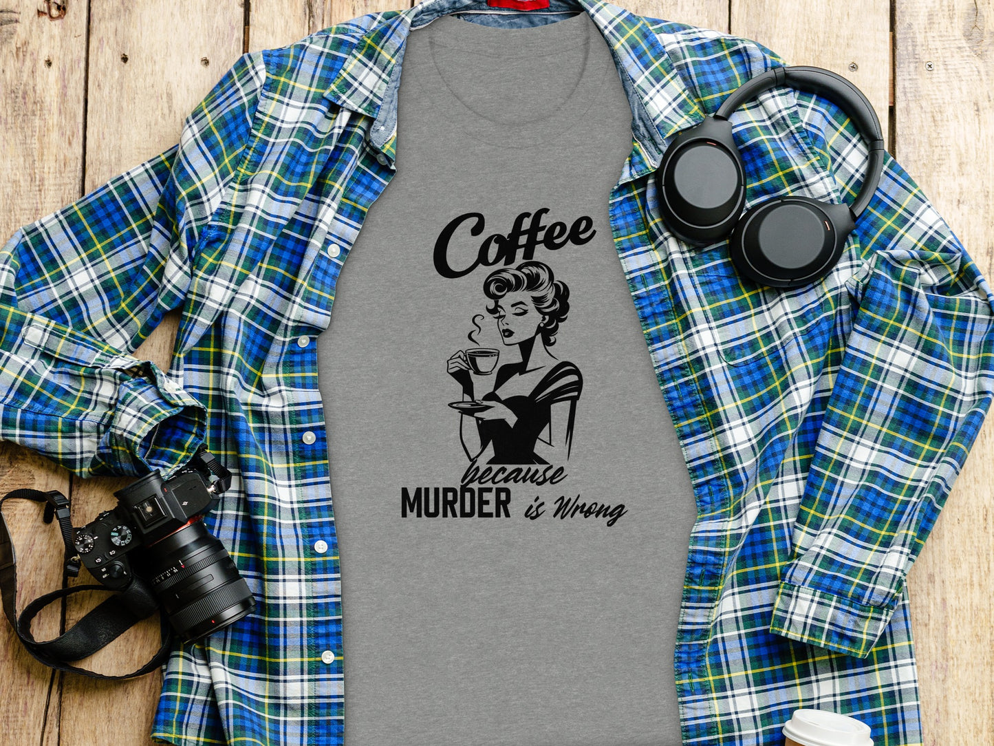 Coffee Because Murder Is Wrong Graphic Tee