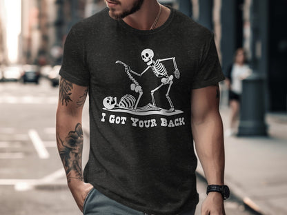 Skeleton Design I Got Your Back Graphic Tee