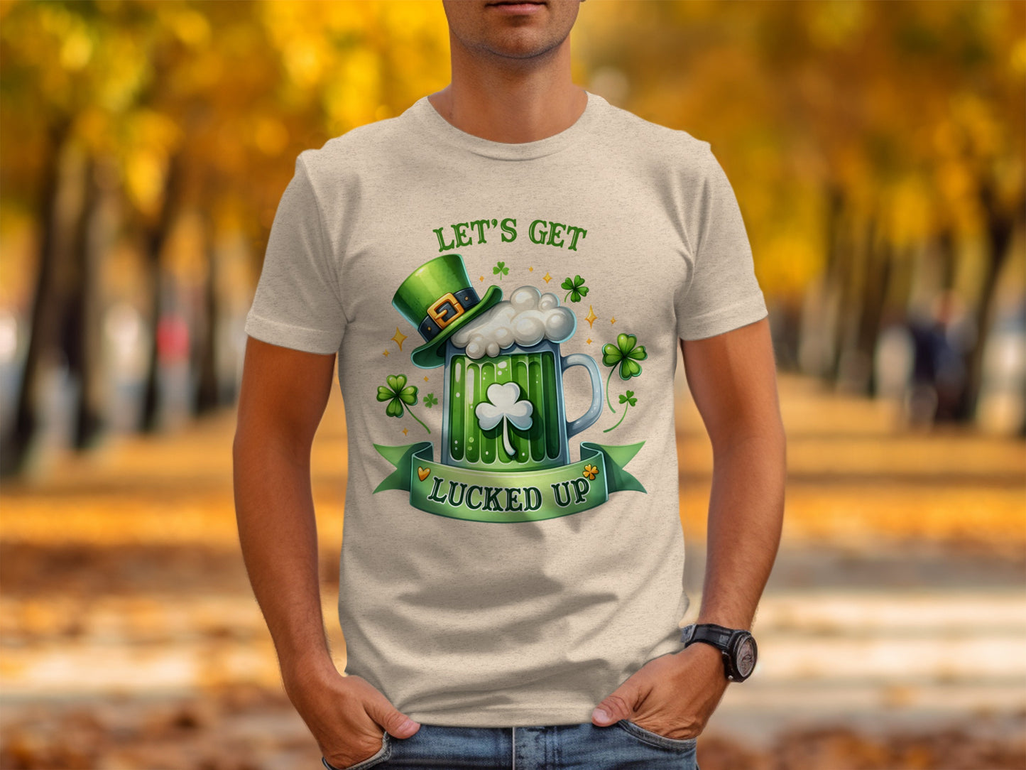 Let's Get Lucked Up Funny St Patrick's Day T-shirt