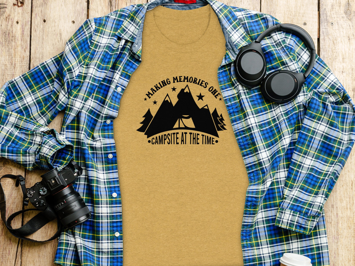 Making Memories One Campsite at the Time Graphic T-Shirt T-Shirt - Outdoor & Adventure Collection - Mile Marker 16 Gear by Cloud 16 Clothing Co.