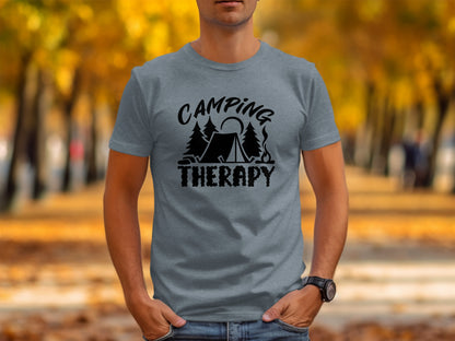 Camping Therapy Nature Adventure Outdoor Camping T-Shirt T-Shirt - Outdoor & Adventure Collection - Mile Marker 16 Gear by Cloud 16 Clothing Co.