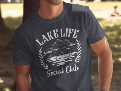 Lake Life Social Club Boating Outdoor Activity T-Shirt T-Shirt - Outdoor & Adventure Collection - Mile Marker 16 Gear by Cloud 16 Clothing Co.