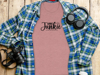 Lake Junkie Graphic for Lovers of Water Activities T-Shirt T-Shirt - Outdoor & Adventure Collection - Mile Marker 16 Gear by Cloud 16 Clothing Co.