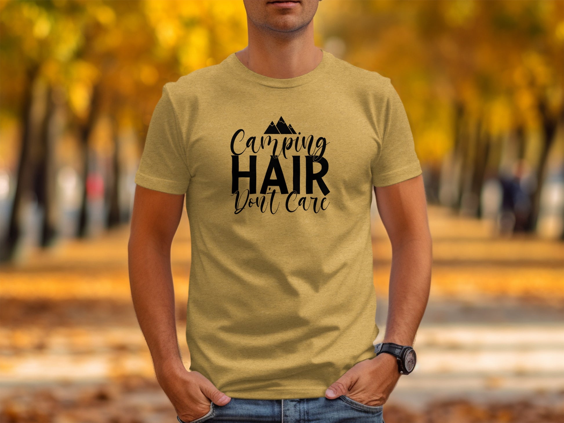 Camping Hair Don't Care Nature Lover Hiking Outdoors T-Shirt T-Shirt - Outdoor & Adventure Collection - Mile Marker 16 Gear by Cloud 16 Clothing Co.