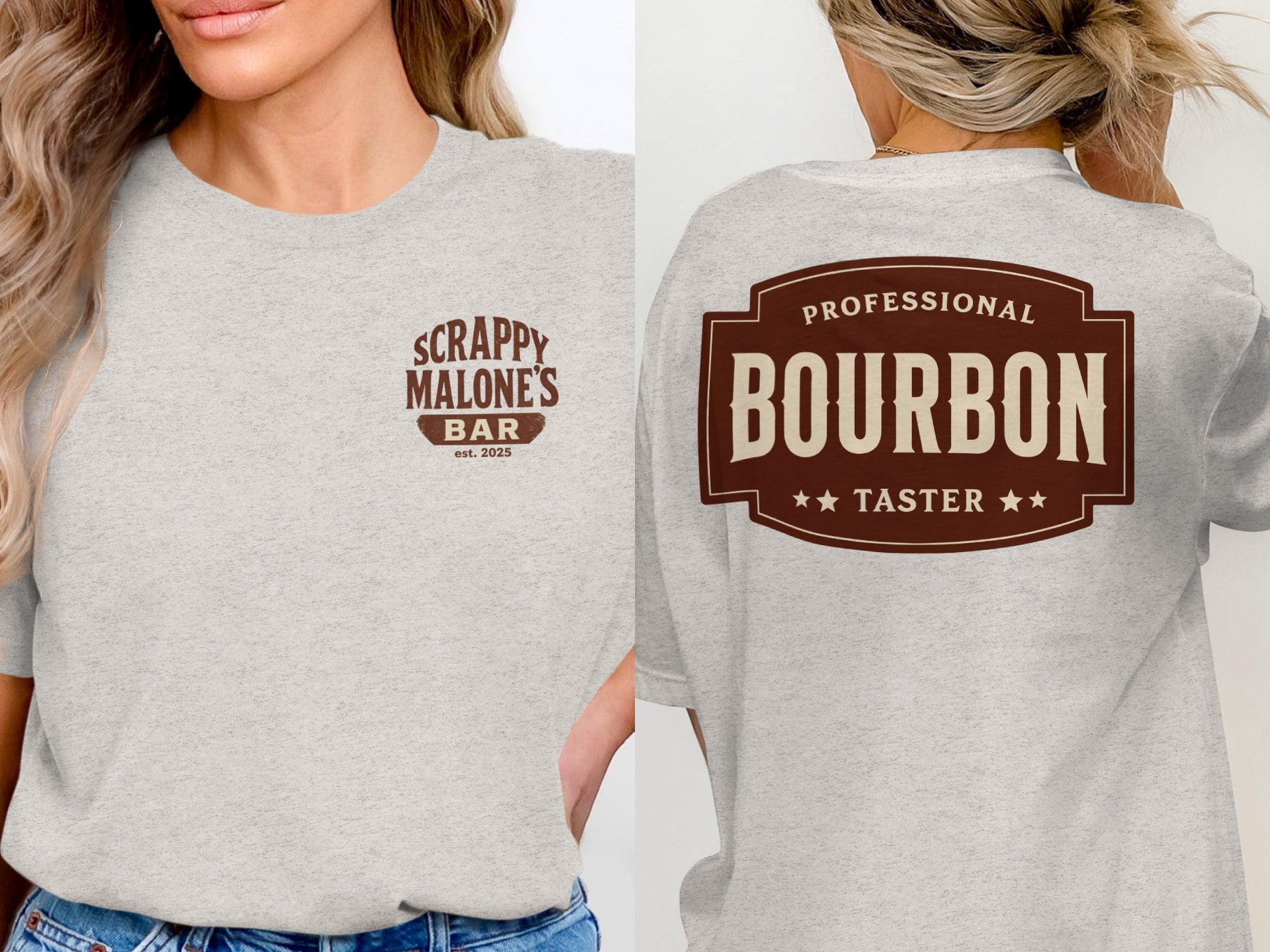 Professional Bourbon Taster Funny Alcohol Design T-Shirt T-shirt - Scrappy Malone's Bar 100-Proof Humor - Cloud 16 Clothing Co.