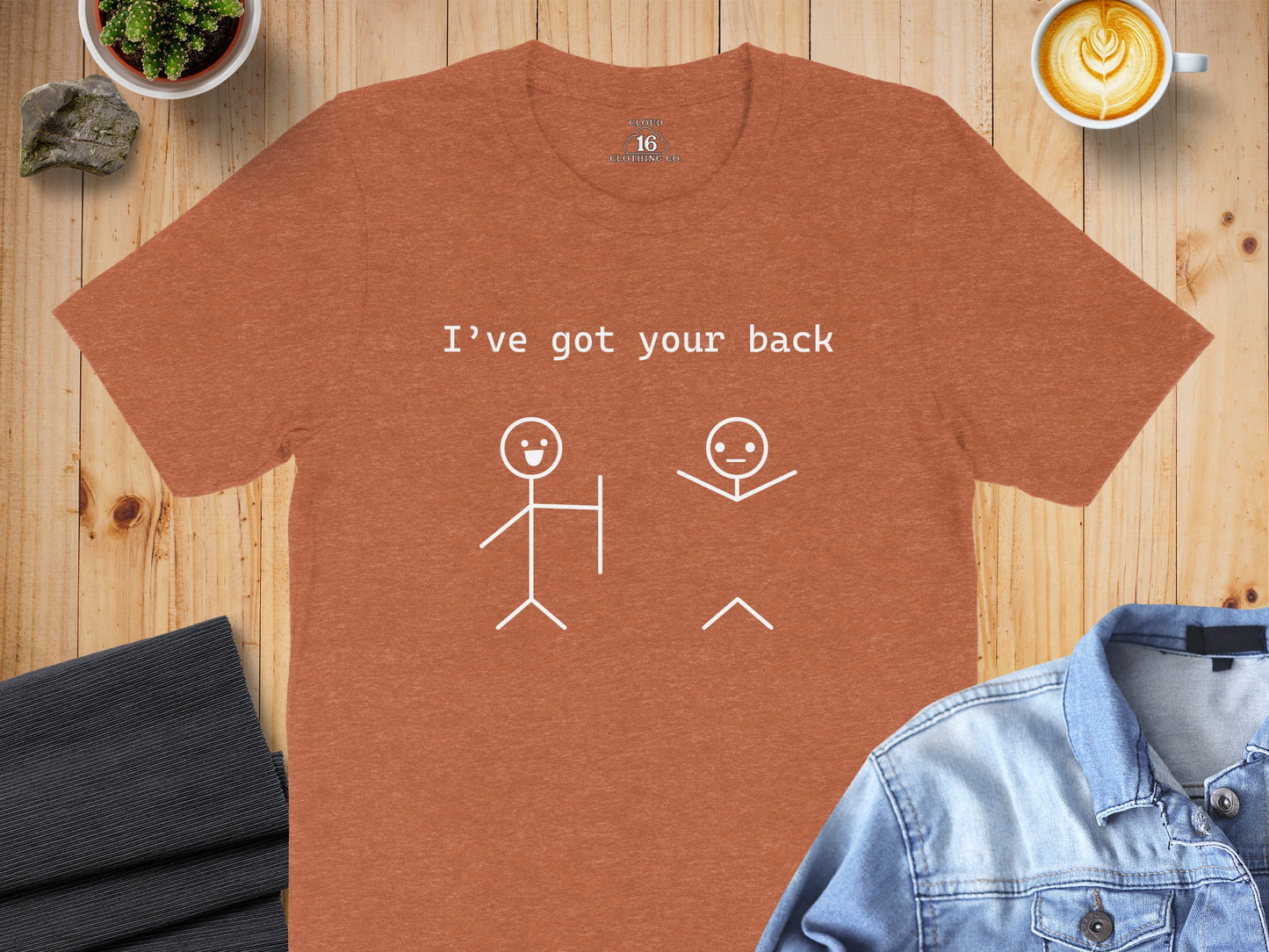 I've Got Your Back Funny Stick Figure Graphic Shirt
