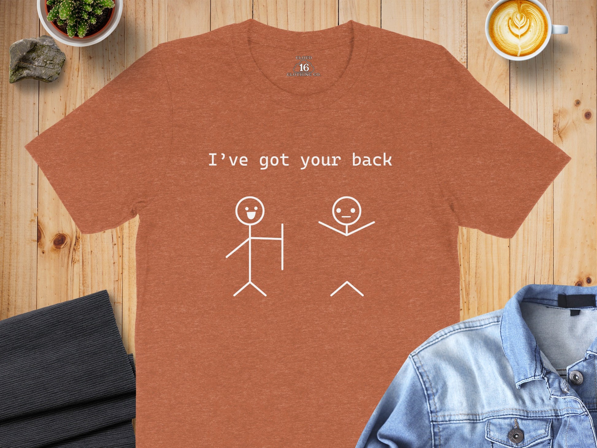 I've Got Your Back Funny Stick Figure Graphic Shirt