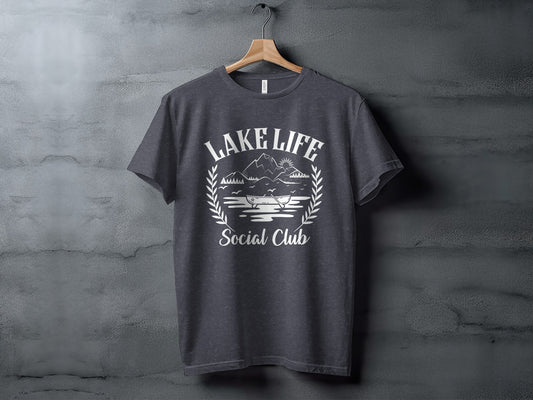Lake Life Social Club Boating Outdoor Activity T-Shirt T-Shirt - Outdoor & Adventure Collection - Mile Marker 16 Gear by Cloud 16 Clothing Co.