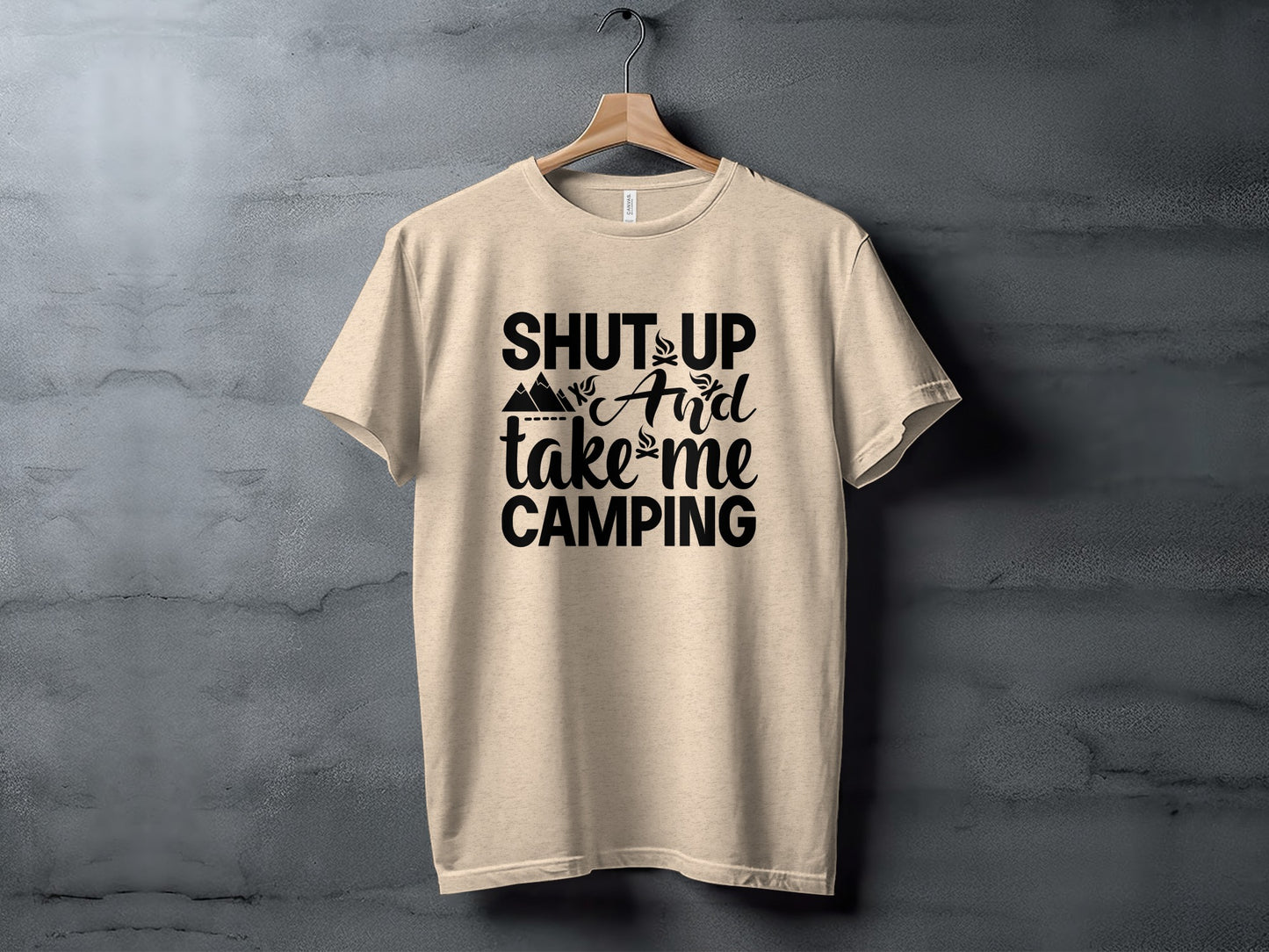 Shut Up And Take Me Camping Graphic Design T-Shirt T-Shirt - Outdoor & Adventure Collection - Mile Marker 16 Gear by Cloud 16 Clothing Co.
