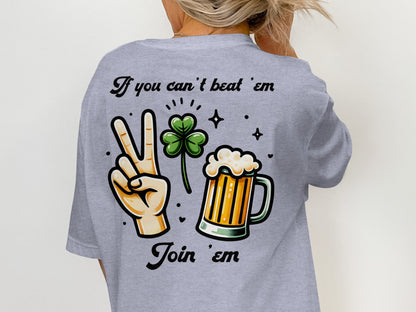 Scrappy Malone's Bar, St Patricks Day, Irish Bar, Shamrock, Retro Pub Sign, Custom Design T-Shirt - Scrappy Malone's Bar 100-Proof Humor - Cloud 16 Clothing Co.
