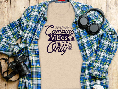 Camping Vibes Only Graphic Adventure Outdoor T-Shirt T-Shirt - Outdoor & Adventure Collection - Mile Marker 16 Gear by Cloud 16 Clothing Co.