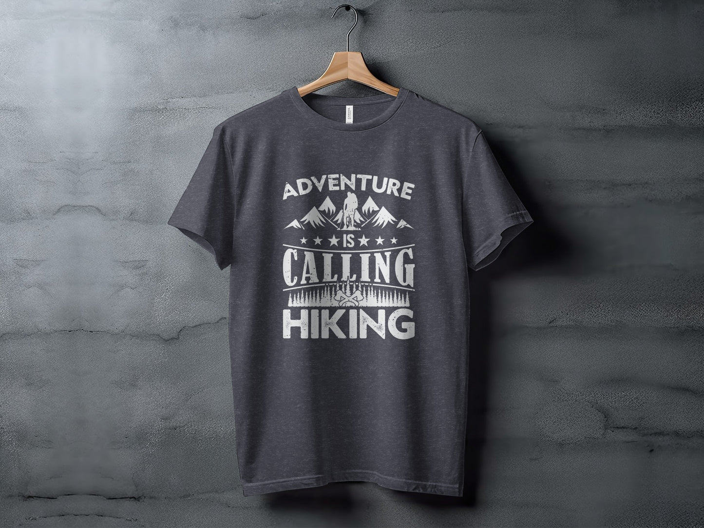 Adventure Is Calling Hiking Graphic Design T-Shirt T-Shirt - Outdoor & Adventure Collection - Mile Marker 16 Gear by Cloud 16 Clothing Co.
