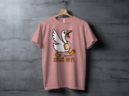 Funny Duck Off Graphic Tee Shirt Novelty Apparel