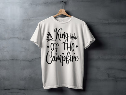 King Of The Campfire With Campfire and Crown T-Shirt T-Shirt - Outdoor & Adventure Collection - Mile Marker 16 Gear by Cloud 16 Clothing Co.